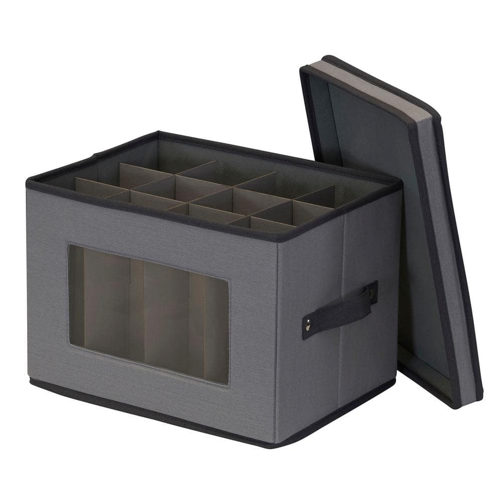 .8 Gal. Champagne Flute Storage Box in Gray - Hercitys