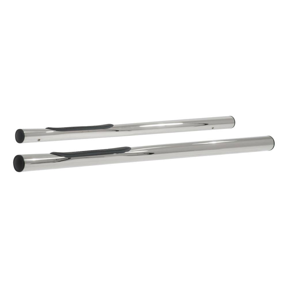 3-Inch Round Polished Stainless Steel Nerf Bars, No-Drill, Select Toyota Tacoma - Hercitys