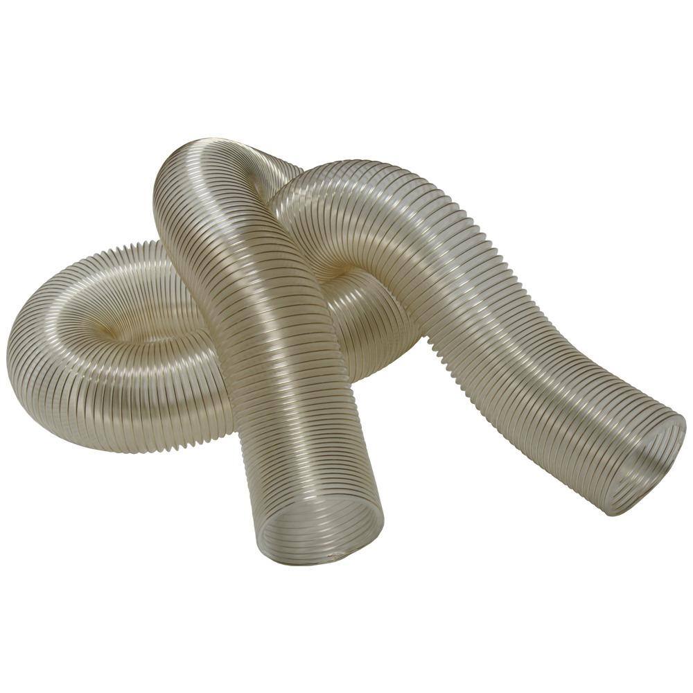 3.5 in. D x 12 ft. PVC Coil General Purpose Flexible Ducting in Clear - Hercitys