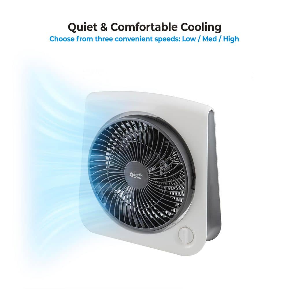10 in. Turbo Table Desk Fan in White - Hercitys