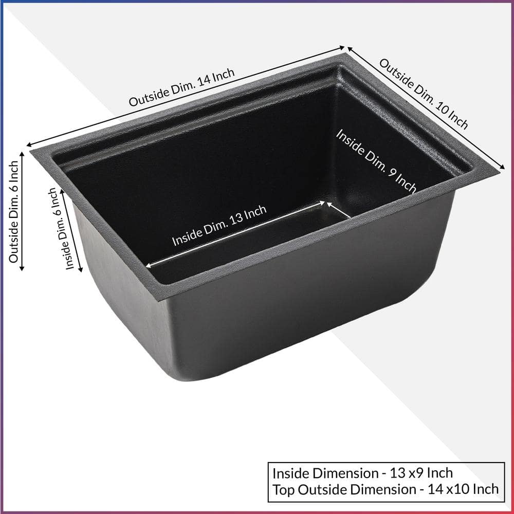 14 in. Black Plastic Multi-Purpose Utility Tub (6-Pack) - Hercitys