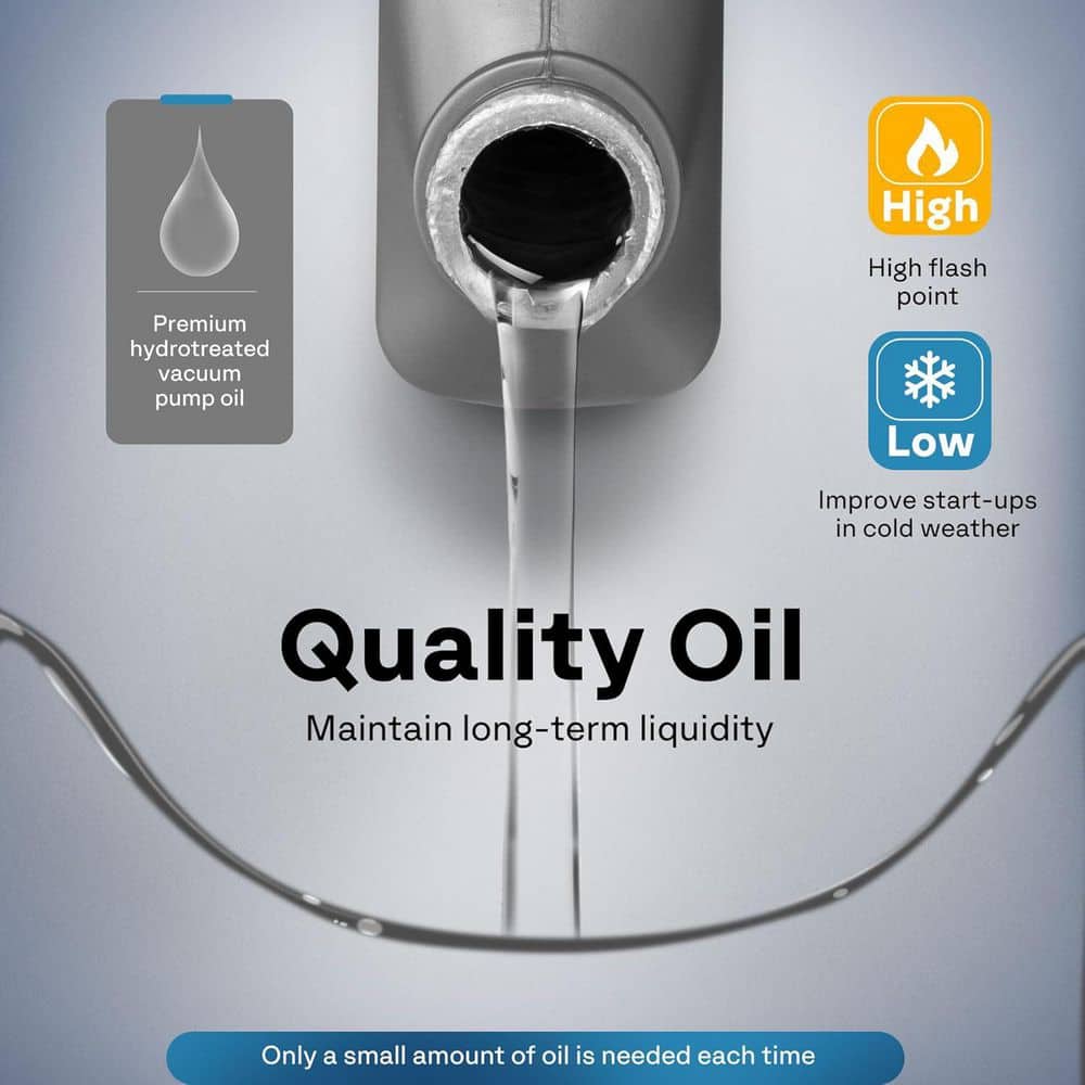 330ml/11. 16 oz. Premium Vacuum Pump Oil, High Viscosity and Low Moisture (4 Pack) - Hercitys