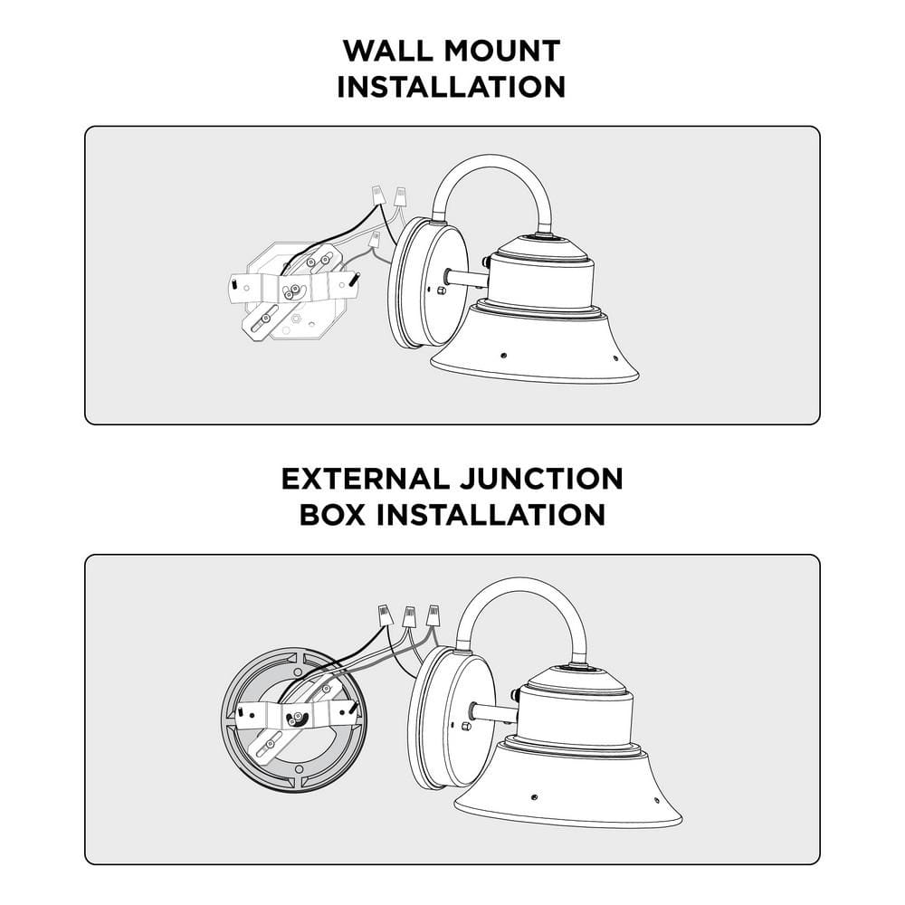1000 Lumen Integrated LED Bronze Dusk to Dawn Bell Wall Light, 4000K - Hercitys