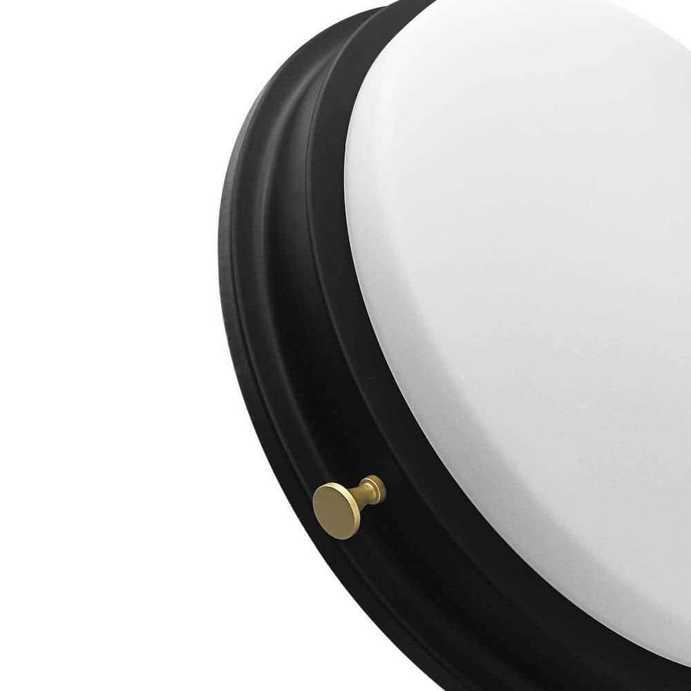 14 in. Dimmable LED Flush Mount, 1200 Lumen, 4000K Natural White Ceiling Light Fixture with Glass Shade - Hercitys