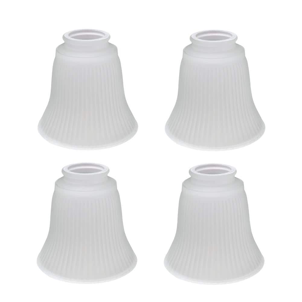 4-5/8 in. Frosted Ribbed Ceiling Fan Replacement Glass Shade (4-Pack) - Hercitys