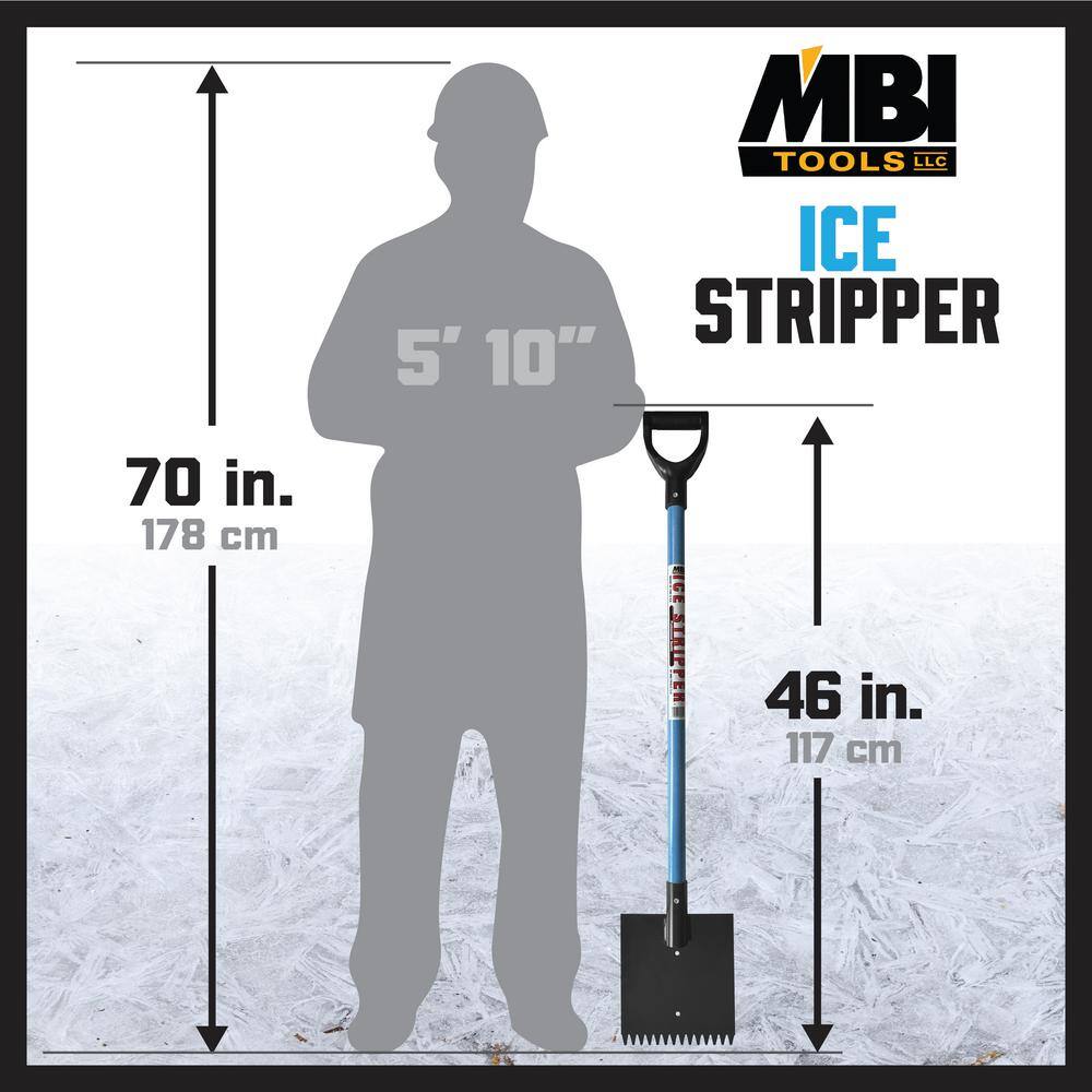 48 in. Fiberglass Handle Steel Ice Scraper Snow Shovel – Made In USA - Hercitys
