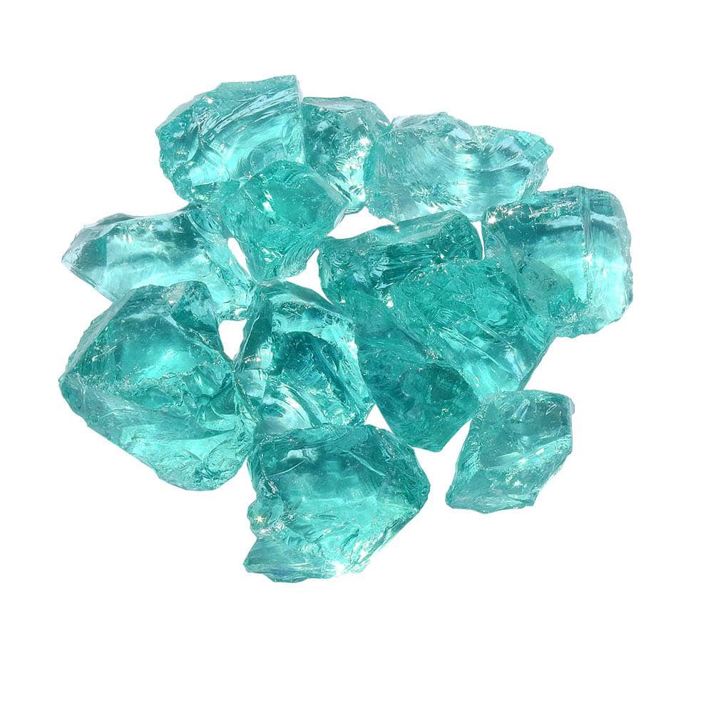 0.36 cu. ft. 2 in. to 4 in. Aqua Blue Landscape Recycled Glass 20 lbs. Bag - Hercitys