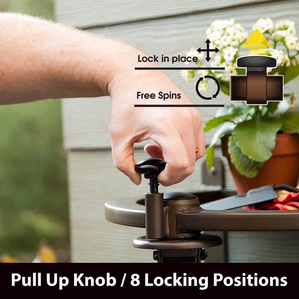 125 ft. Bronze Steel Rotating Wall Mounted Garden Hose Reel - Hercitys