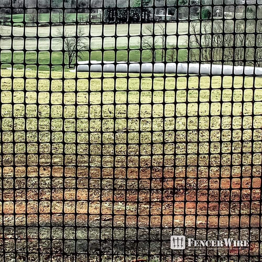 3 ft. x 15 ft. x 1/2 in. Black Plastic Hardware Netting - Hercitys