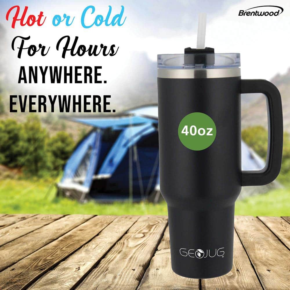 40 oz. Insulated Black Stainless Steel Tumbler - Hercitys