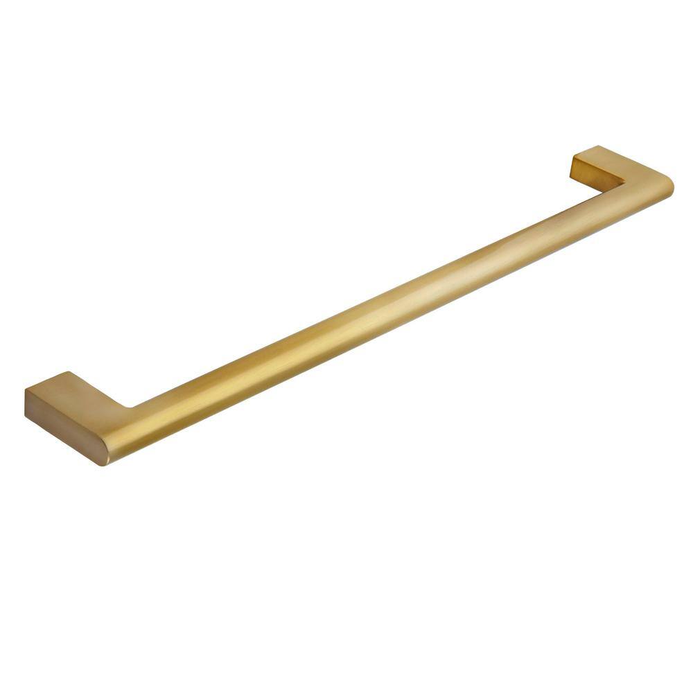 10-Pack Vail 10 in. (254 mm) Center-to-Center Modern Satin Brass Bar Drawer Pull - Hercitys
