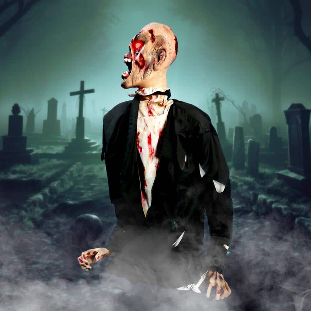 35 in. Battery Operated Halloween Animated Damien by Tekky Halloween Prop - Hercitys