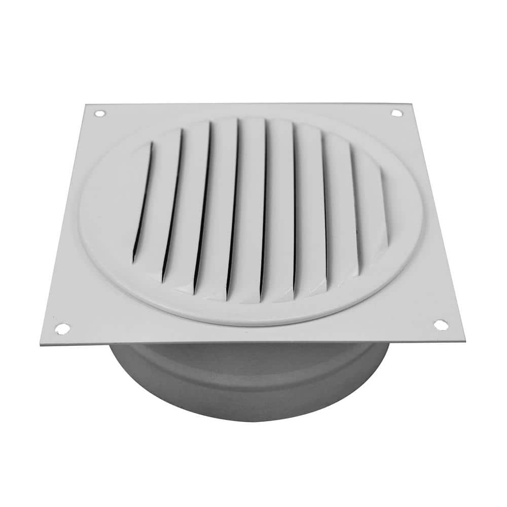 4 in. Aluminum Bathroom Soffit Vent, White - Hercitys