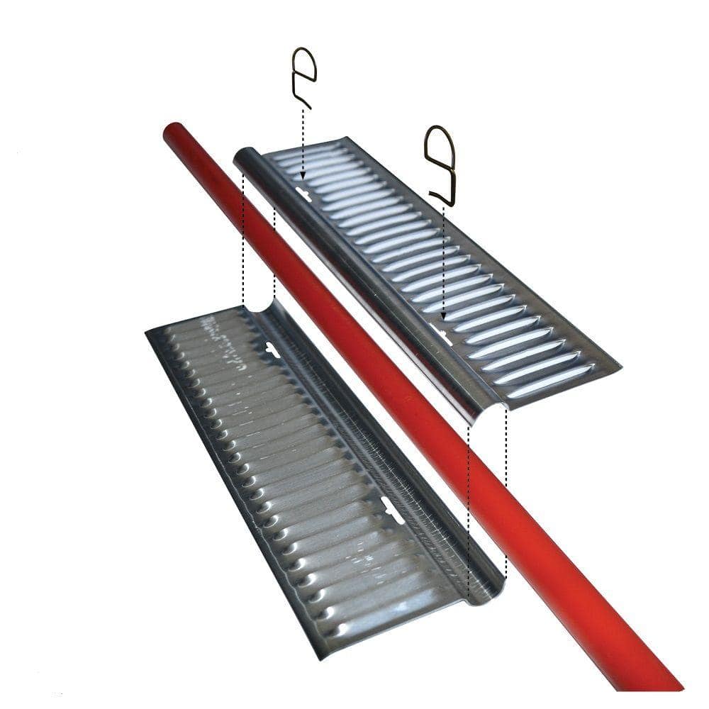 10 in. Aluminum Plates with Turn Keys for 1/2 in. Tubing (Box of 100) - Hercitys