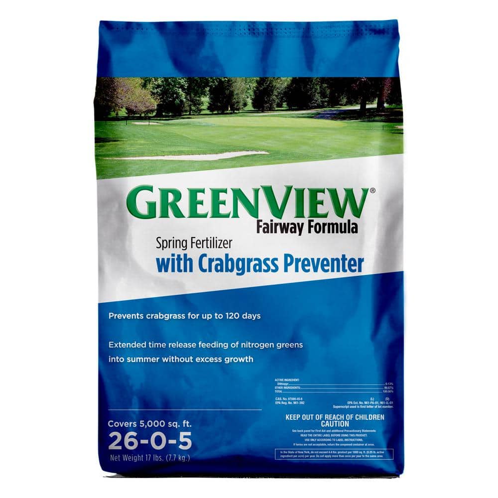17 lbs. Fairway Formula Spring Fertilizer and Crabgrass Preventer, Covers 5,000 sq. ft. (26-0-5) - Hercitys