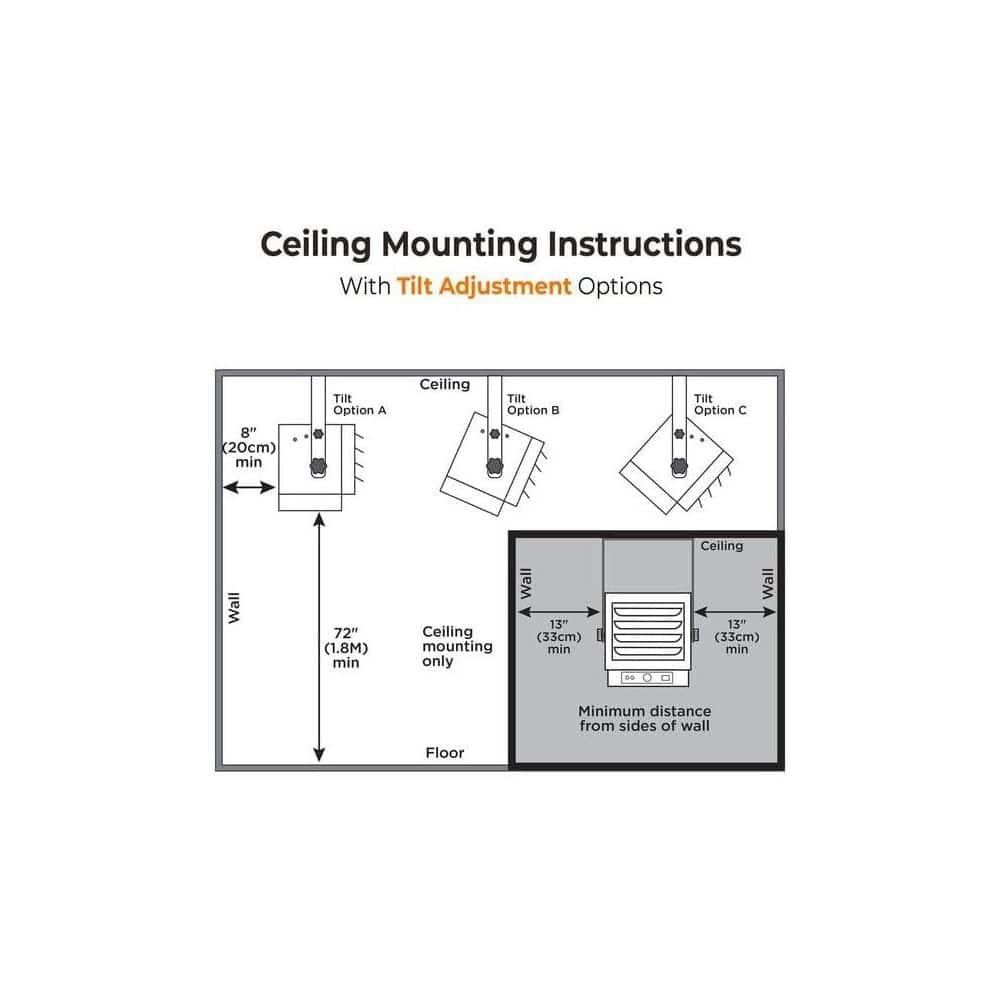 17065 BTU Industrial Fan Heaters Electric Furnace with Wide Air Distribution - Hercitys