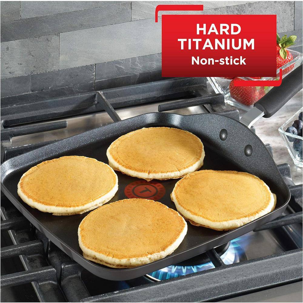 10.25 in. Aluminum Hard Anodized Nonstick Griddle Pan in Gray - Hercitys