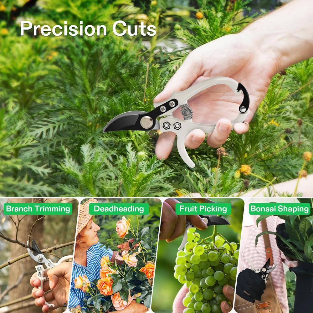 2.2 in. Pruning Shears with Bypass SK5 Blades and Q-Shaped Handle - Hercitys