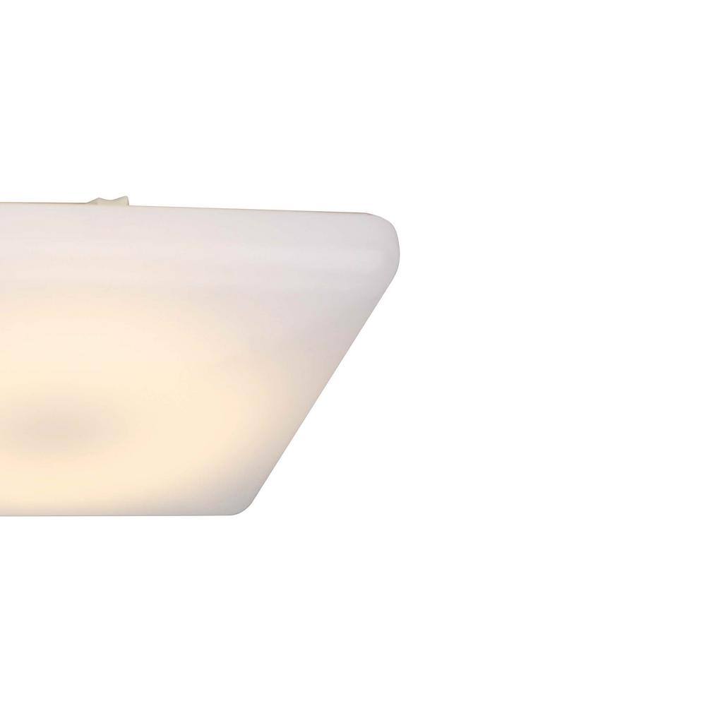 1-Light Integrated LED Flush Mount Ceiling Light in White - Hercitys