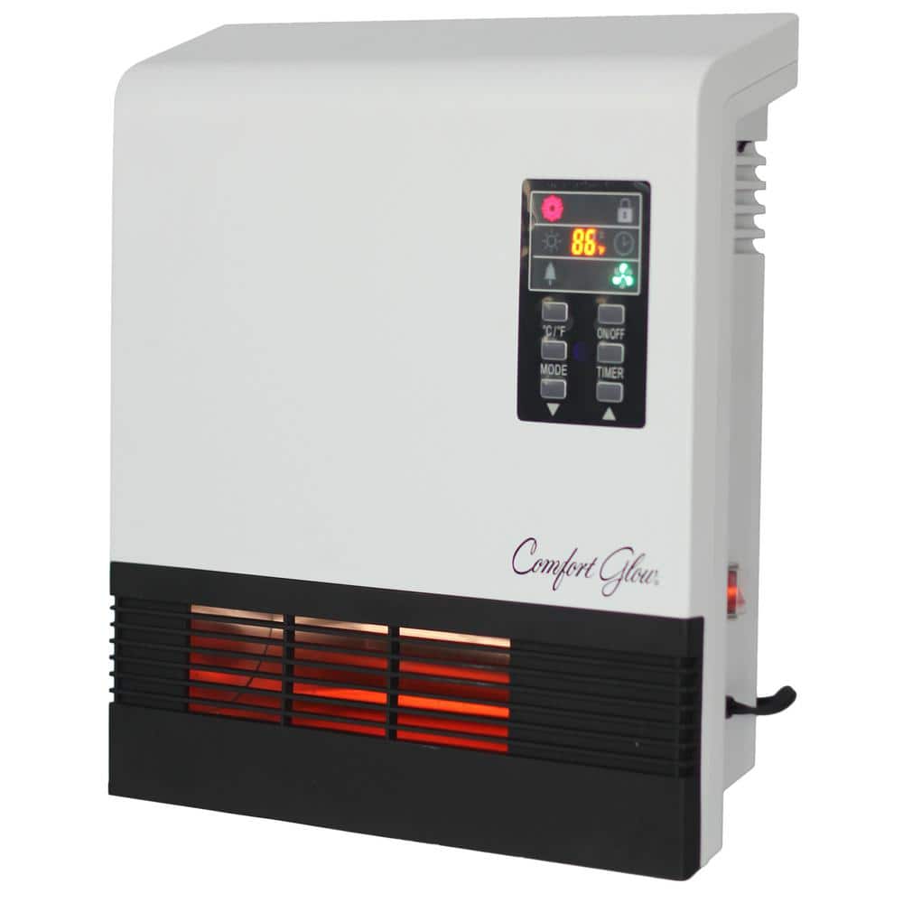 1500-Watt Infrared Quartz Wall Mount Electric Space Heater with Remote Control - Hercitys