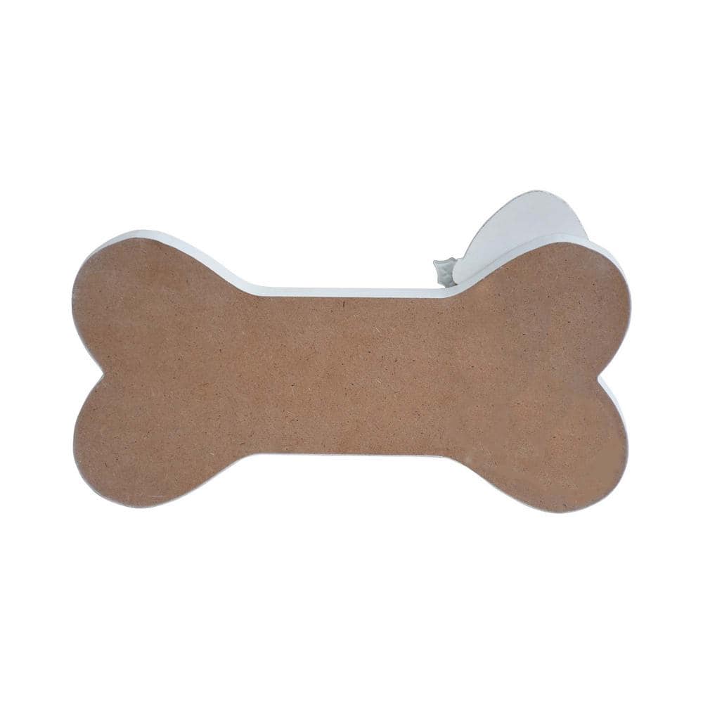 5.25 in. Wood This House Believes in Santa Paws Dog Bone Shaped Christmas Tabletop Sign - Hercitys