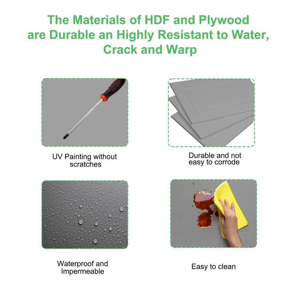 15-in W x 12-in D x 12-in H in Shaker Grey Plywood Ready to Assemble Wall Cabinets without Glass - Hercitys