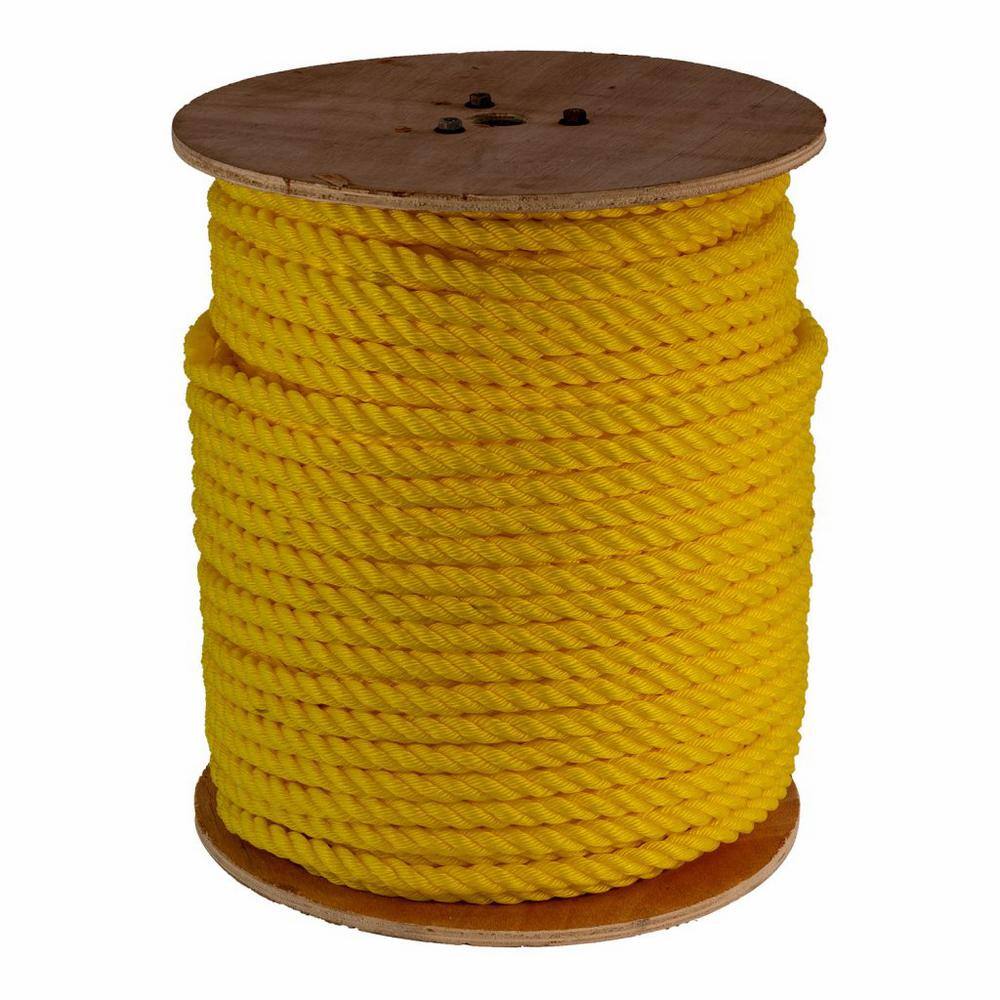 1/2 in. x 400 ft. – Twisted Polypropylene All Purpose Rope – Yellow - Hercitys