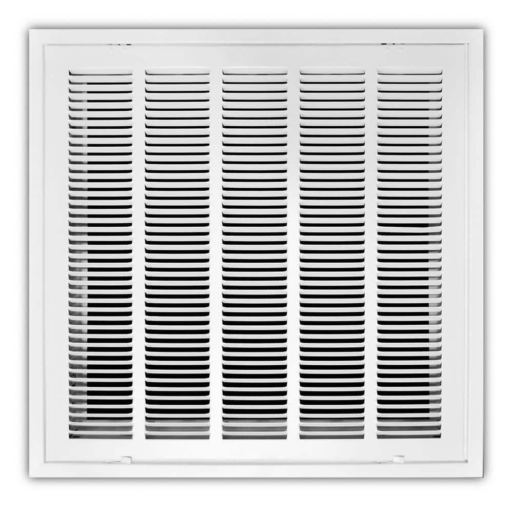 24 in. x 24 in. Steel Commercial T-Bar Return Air Filter Grille in White - Hercitys