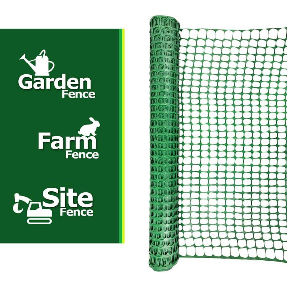 4 ft. x 100 ft.Plastic Barrier Fence Green - Hercitys