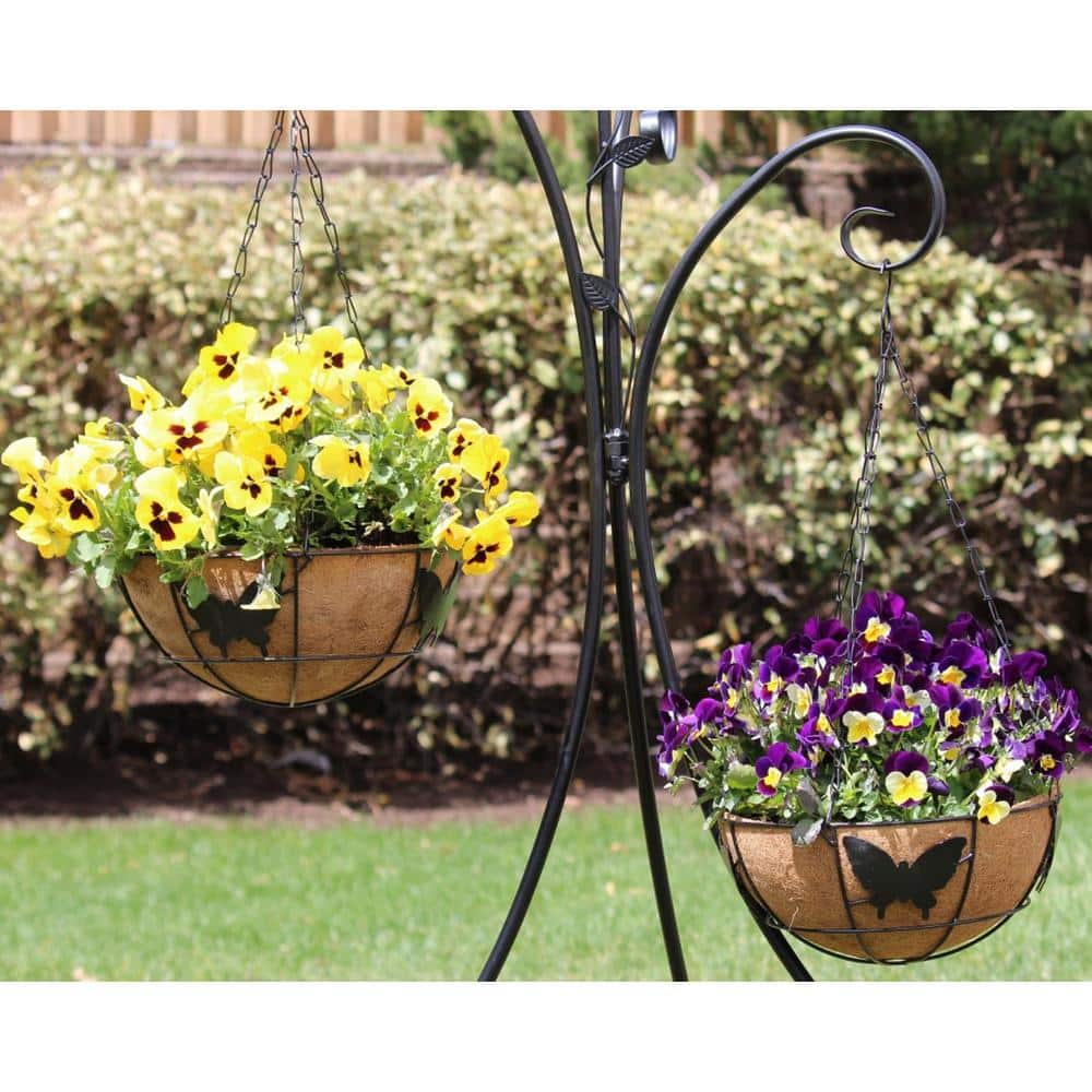 14 in. Dia Brown Coir Plant Fiber Hanging Basket Coco Liner (4-Pack) - Hercitys