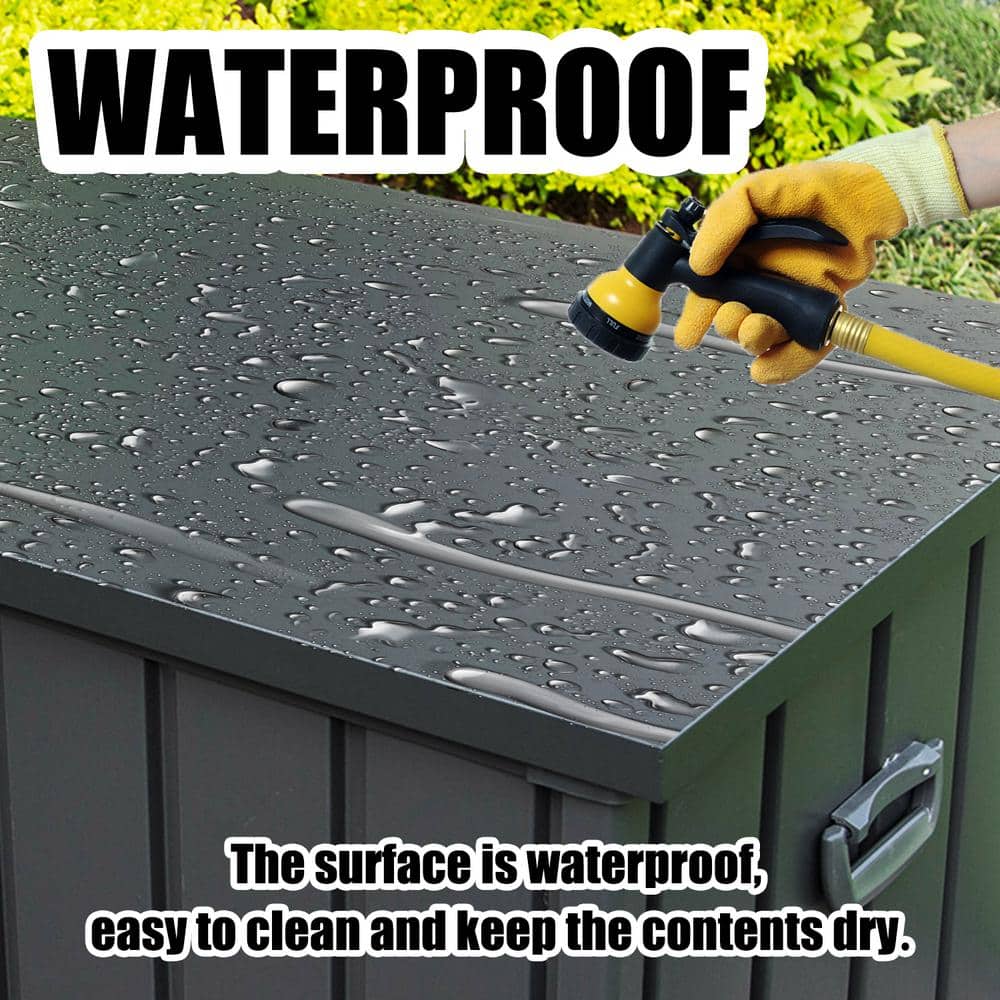 120 Gal. Dark Gray Metal Deck Box - Hercitys