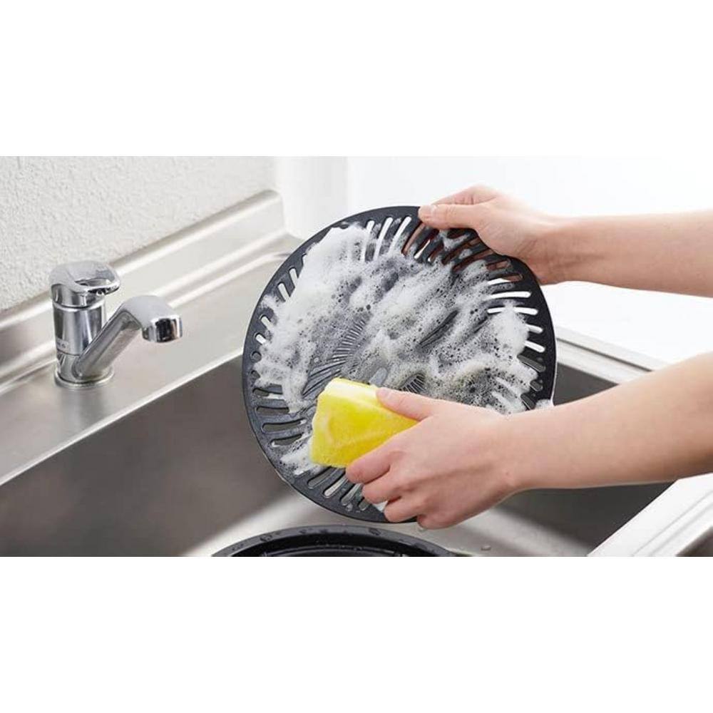 10.8 in. Die-Cast Alloy Steel BBQ Grill Pan-Healthy Cooking-Easy Clean-9.8 in. Plate Diameter - Hercitys