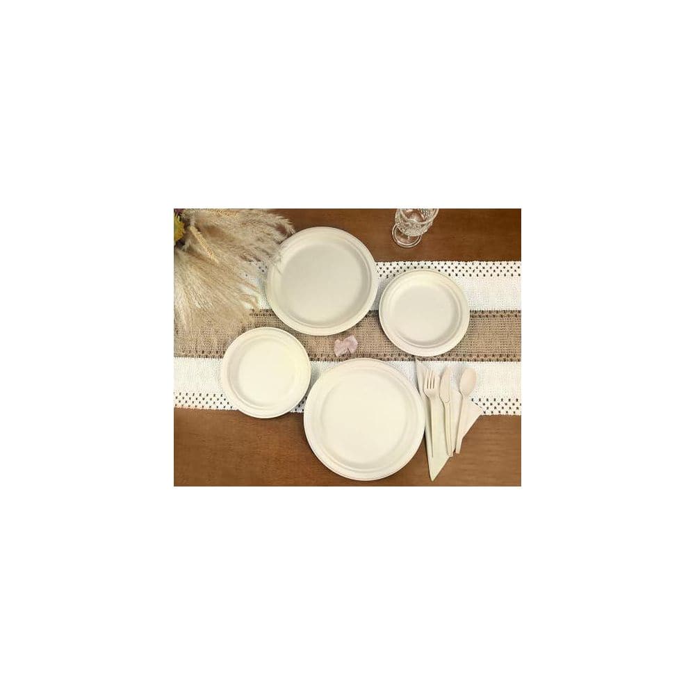 300-Piece Eco-Friendly Disposable Tableware Set with Plates and Cutlery - Hercitys