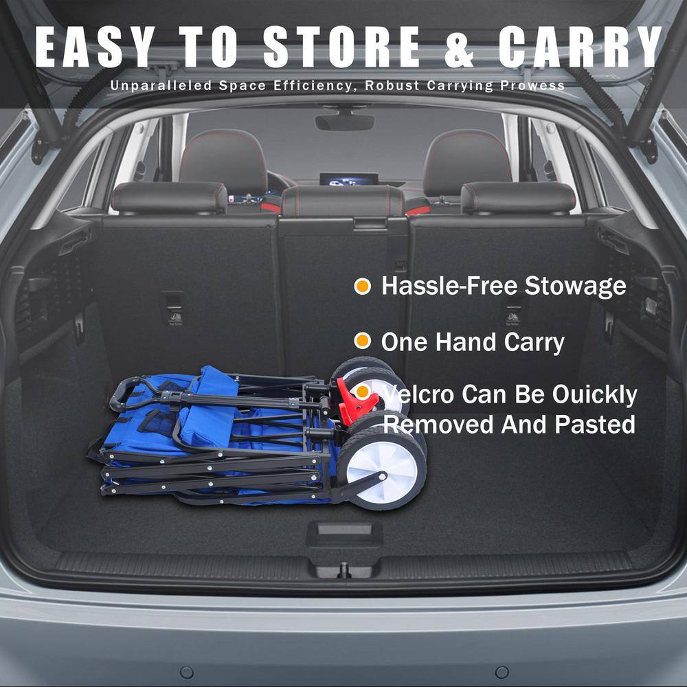 3 cu. ft. Fabric Garden Cart in Blue - Hercitys