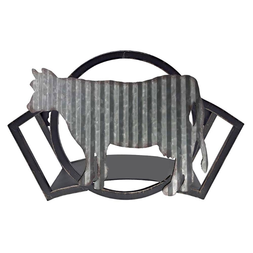 125 ft. Black Steel Galvanized Cow Wall Mounted Garden Hose Reel - Hercitys