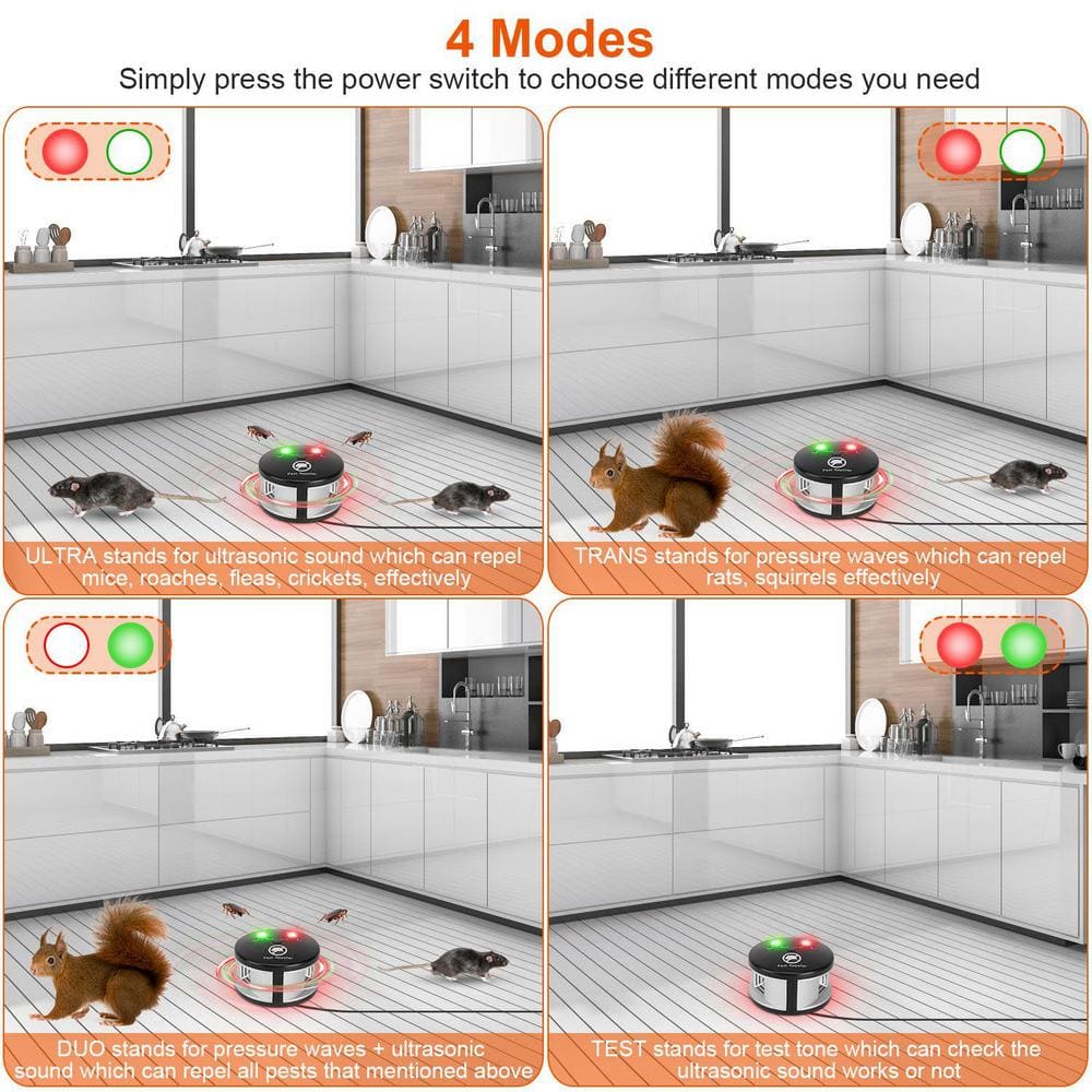 360-Degree Ultrasonic Pest Repeller Electronic Plug-in Pest Control Repellent Deterrent Mouse Chaser Blocker - Hercitys