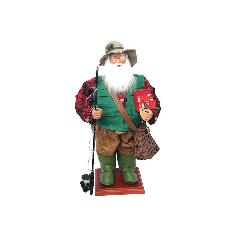 24 in. Grandpa Fishing Claus - Hercitys