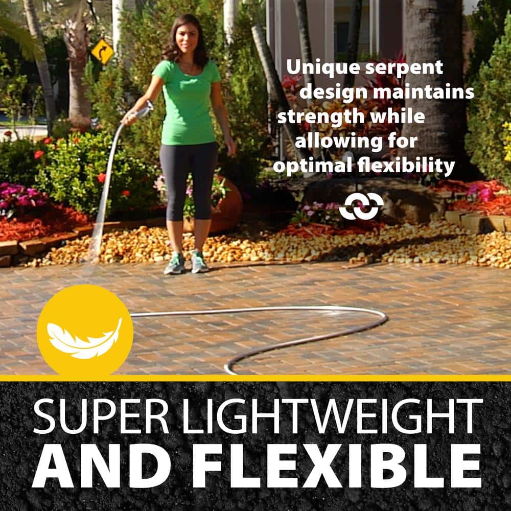 5/8 in. Dia. x 100 ft. Heavy-Duty Stainless Steel Garden Hose - Hercitys