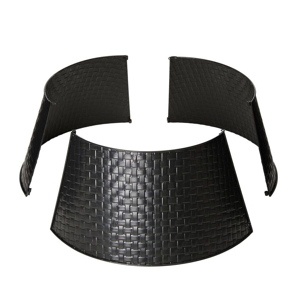 26 in. D Black Metal Woven Tree Collar (KD) - Hercitys