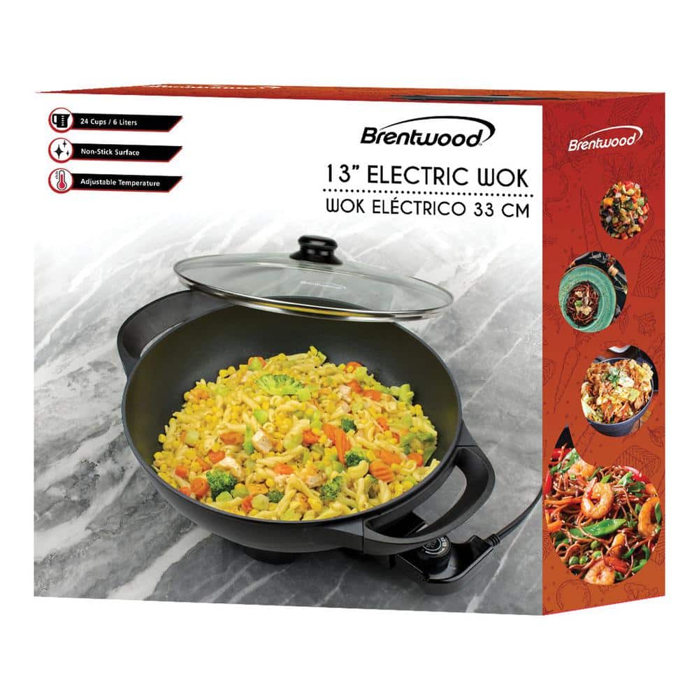 13 in. Electric Non-Stick Woks Skillet - Hercitys