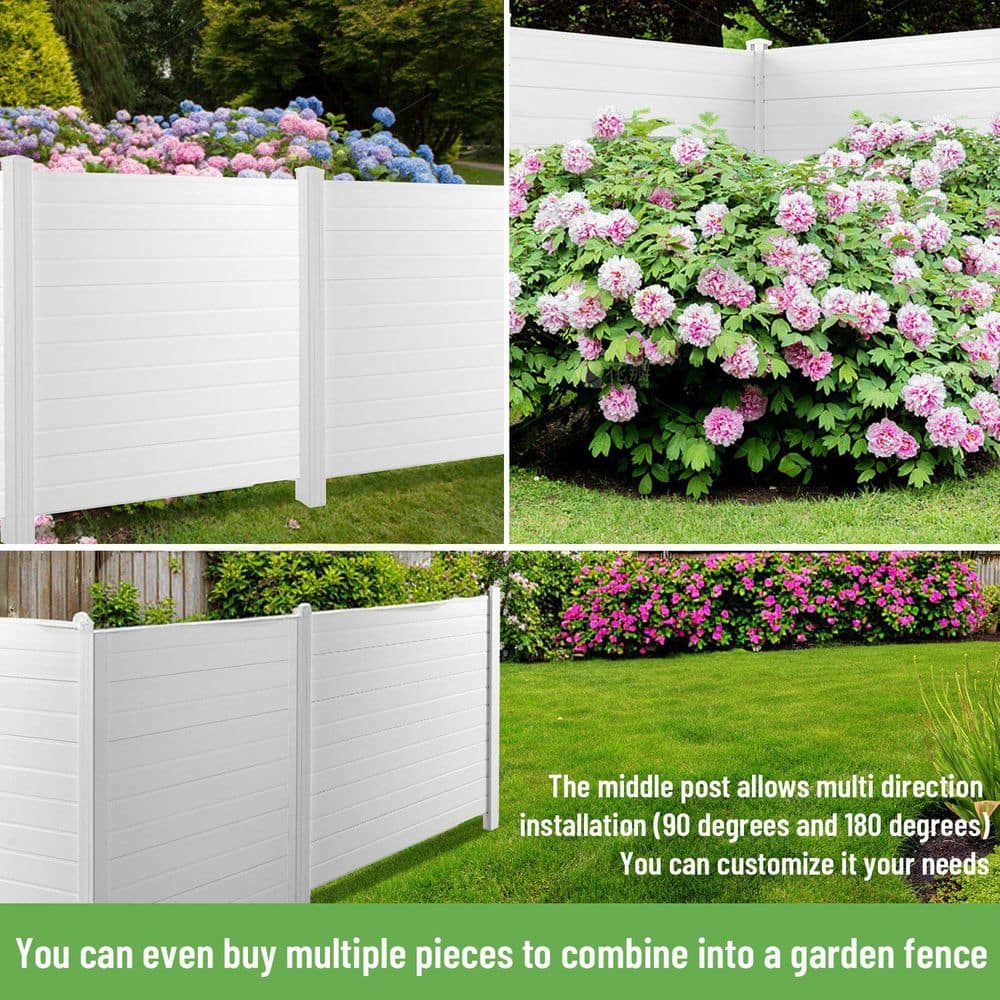 50 in. W x 50 in. H 2-Panels Vinyl Fence Privacy Screen - Hercitys