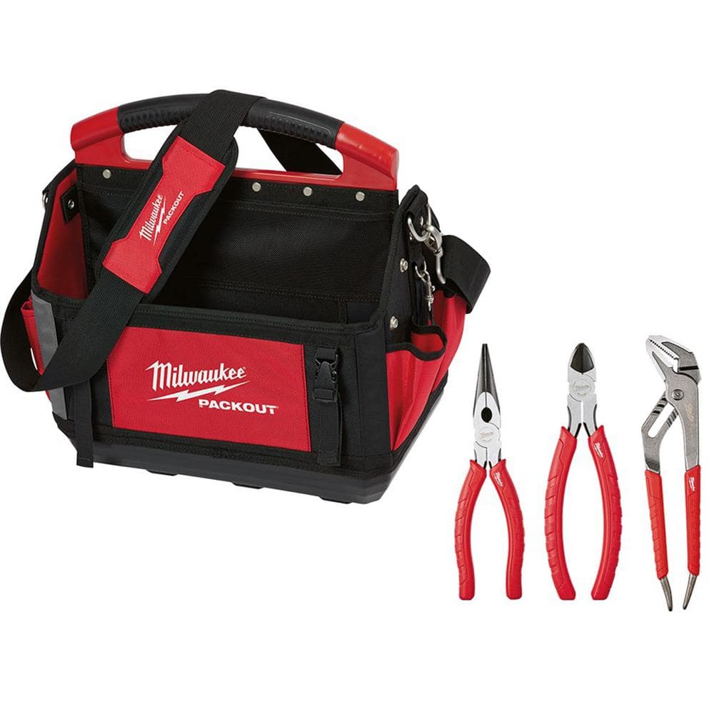 15 in. PACKOUT Tote with 3-Piece Pliers Kit - Hercitys