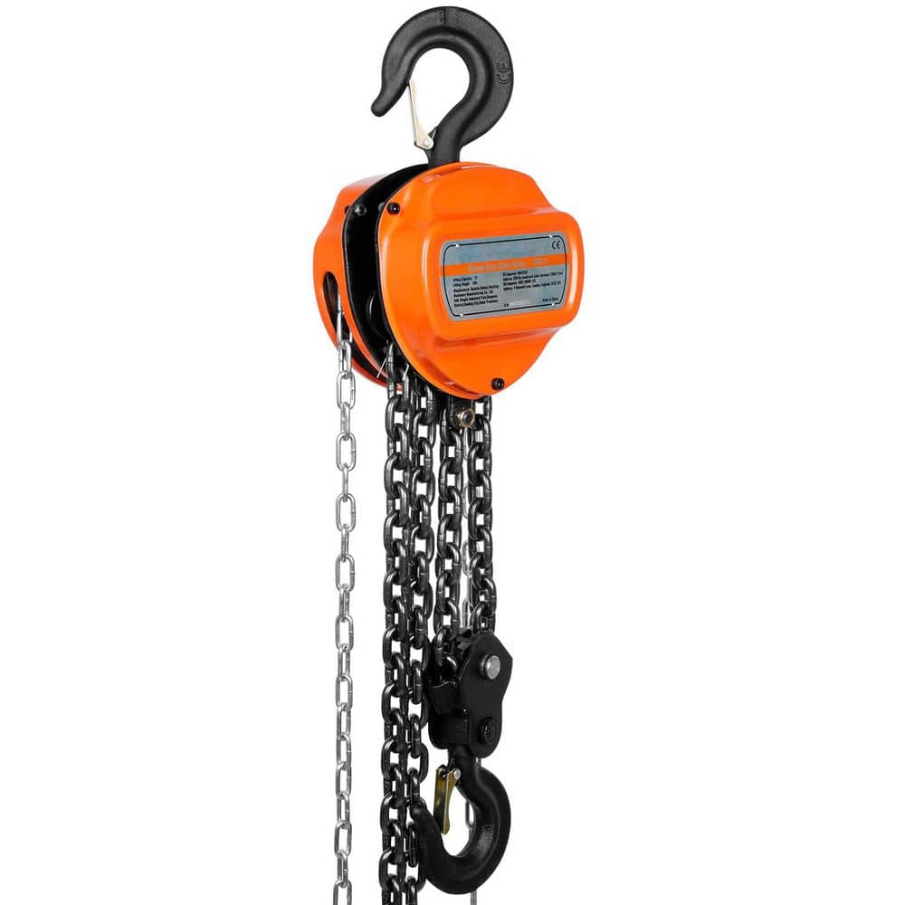 2 Ton Hand Chain Hoist 10 ft. Come Along, 4,400 lbs. Capacity G80 Gal.vanized Carbon Steel with Double-Pawl Brake - Hercitys