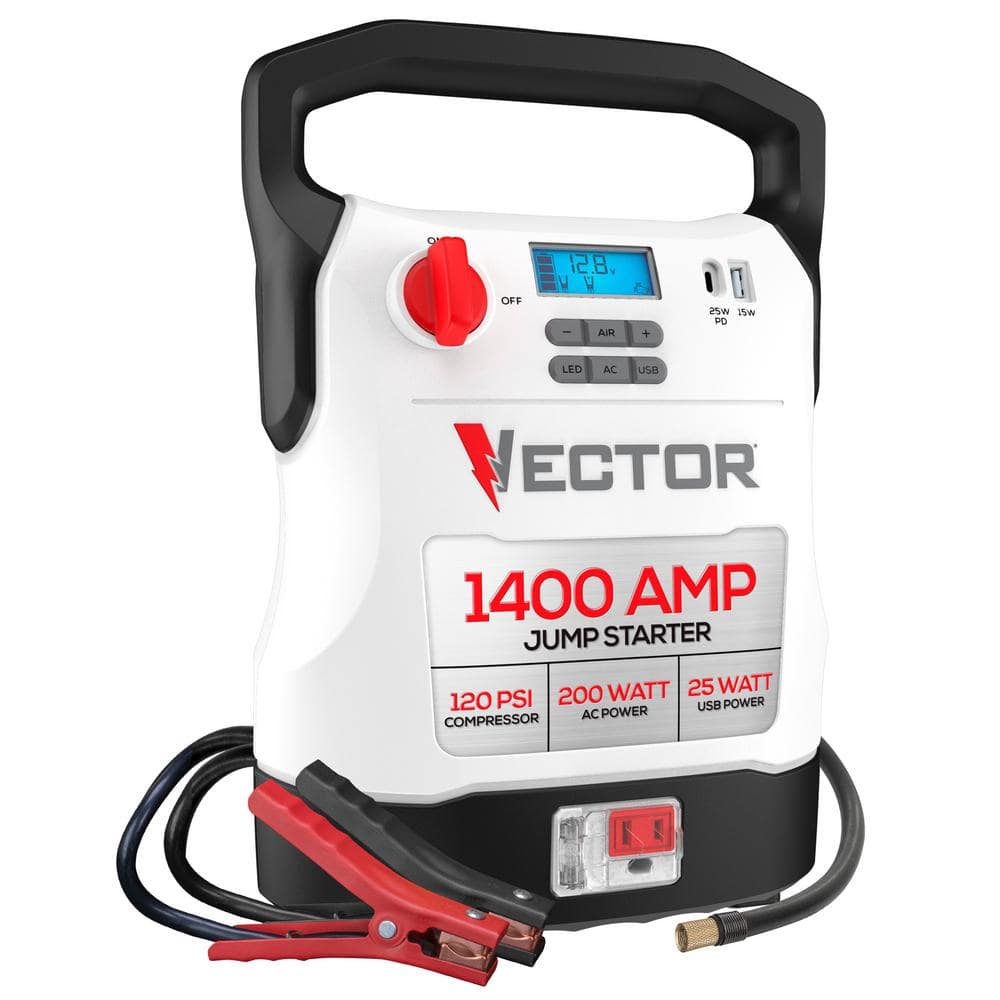 1400 Amp Jump Starter, Compressor, USB and AC Power - Hercitys