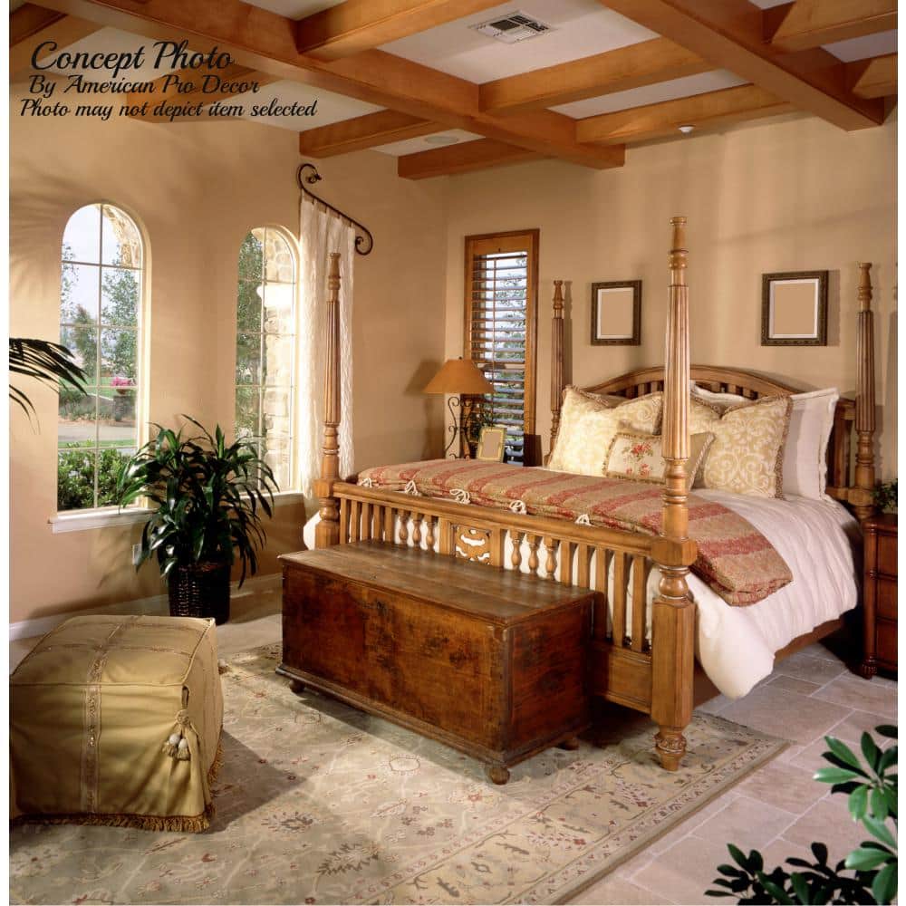 4 in. x 4-7/8 in. Unfinished Solid Hardwood Round Bun Foot - Hercitys