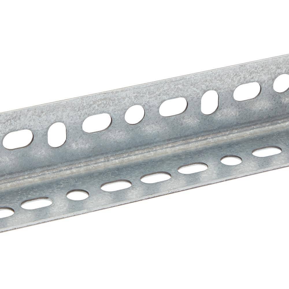 1-1/2 in. x 8 ft. – 14 Gauge Thick Zinc Plated Slotted Steel Angle - Hercitys