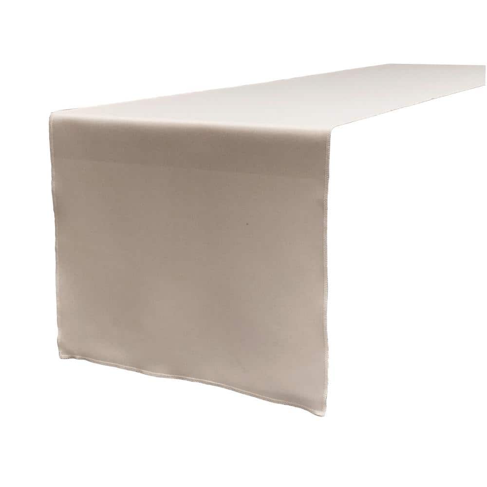 14 in. x 108 in. Light Gray Polyester Poplin Table Runner - Hercitys