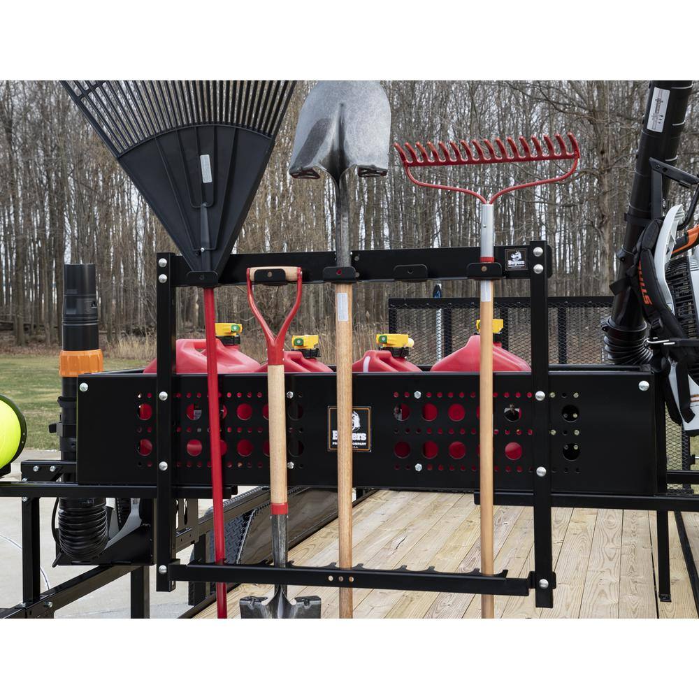 5-Tier Open Landscape Trailer Hand Shovel Tool Holder Rack - Hercitys