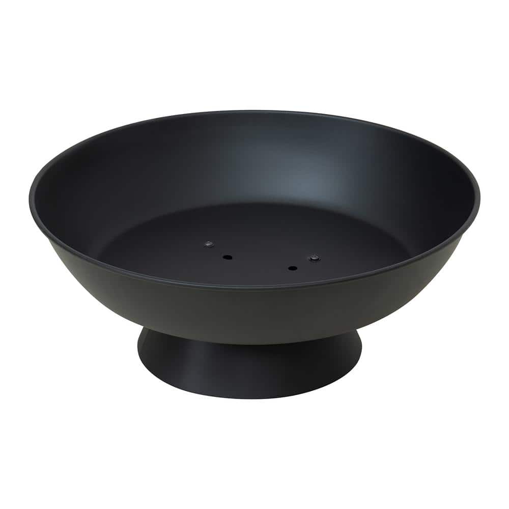22 in Black Steel Round Wood Burning Fire Pit - Hercitys