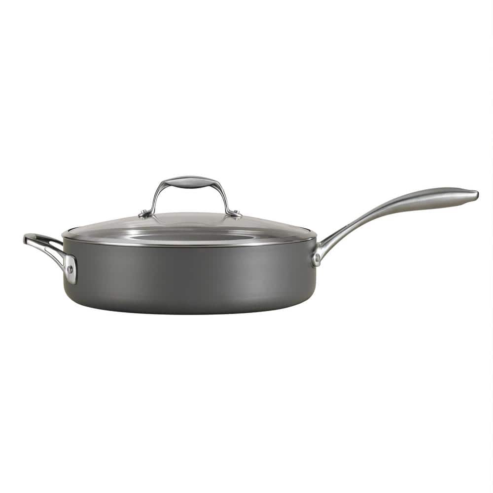 5.5 qt. Hard-Anodized Aluminum Nonstick Covered Deep Saute Pan - Hercitys